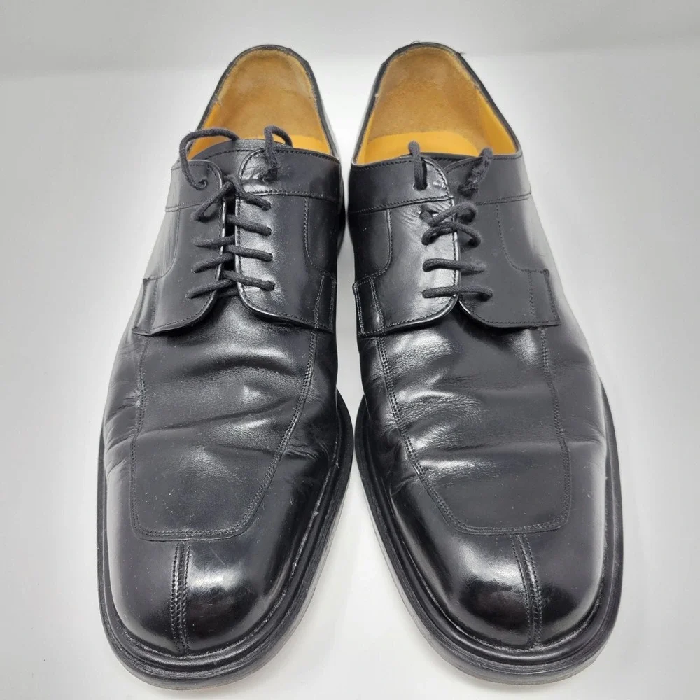 Mezlan Fiore Dress Shoes MENS 8.5 M Black Leather Split Toe Lace Up Oxfords‎
